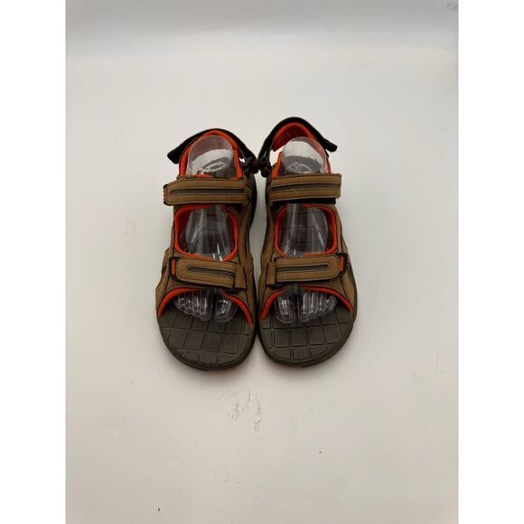 Ozark Sandals Men’s Size 11 Brown & Orange Straps Secure Fit Slip On Outdoor - Picture 1 of 5
